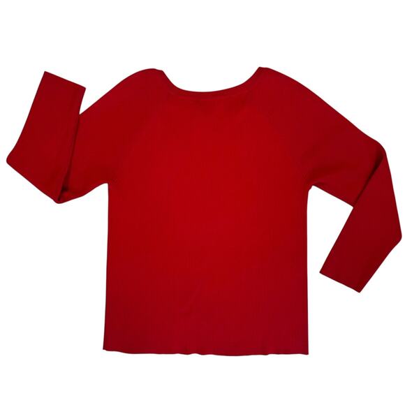 Ralph Lauren Red Rib Knit Sweater 3X Holiday Winter Pullover Quiet Luxury Glam - Picture 9 of 12